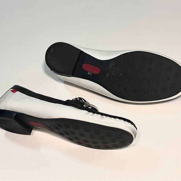 Marc Joseph Zebra Pattern Black and White Loafers - Picture 2 of 6